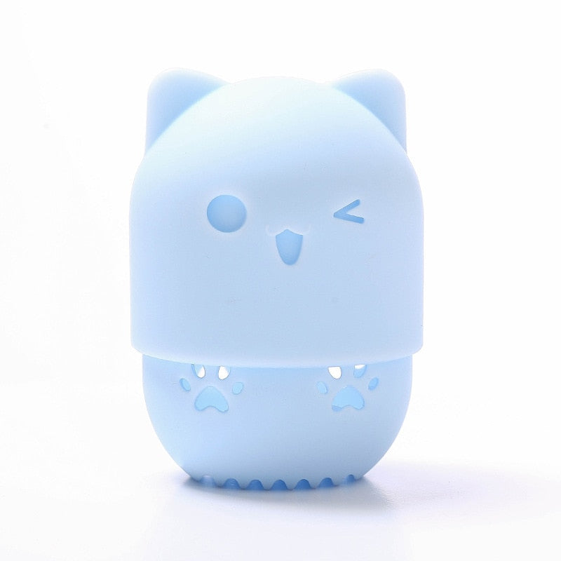 1Pcs Kitten Silicone Powder Puff