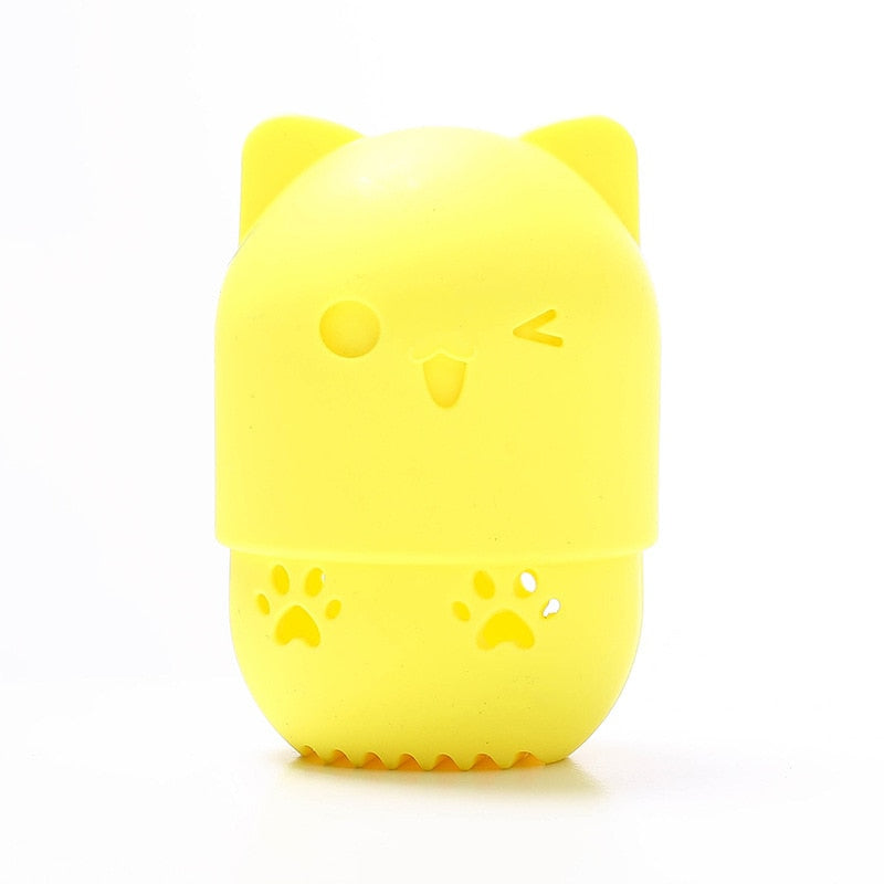 1Pcs Kitten Silicone Powder Puff