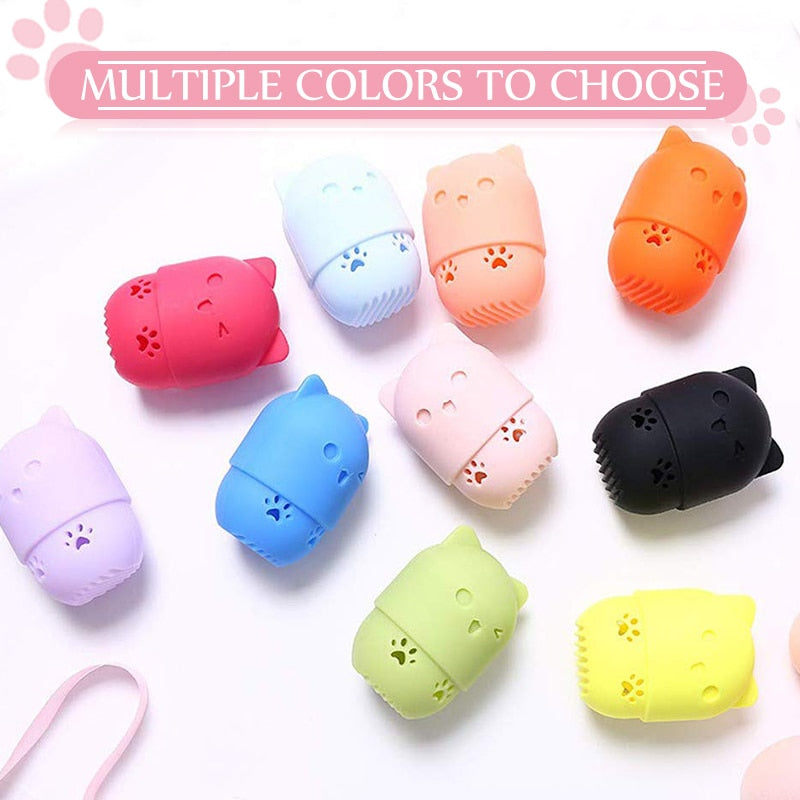 1Pcs Kitten Silicone Powder Puff