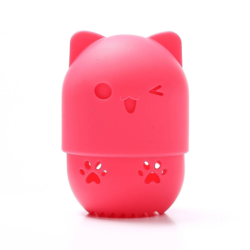 1Pcs Kitten Silicone Powder Puff