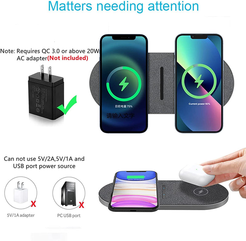 40W Dual Wireless Charging