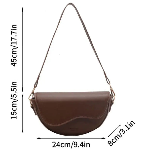 Small Leather Saddle Armpit Bags for Women