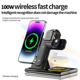 100W 3 In 1 Wireless Charger Stand