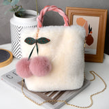 New Fashion Women Soft Plush Handbag