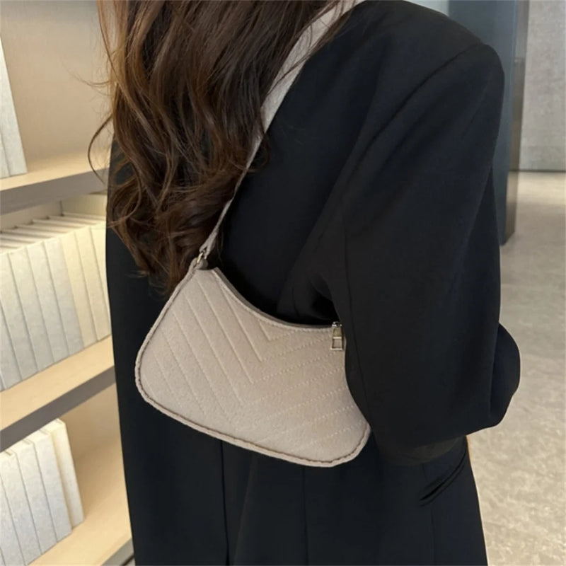 Felt Mini Shoulder Bags for Women 2024