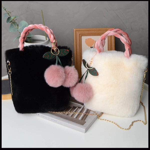 New Fashion Women Soft Plush Handbag