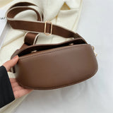 Small Leather Saddle Armpit Bags for Women