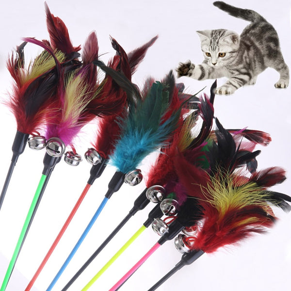 Cat Toy Feather Stick Toy For Cats Kittens