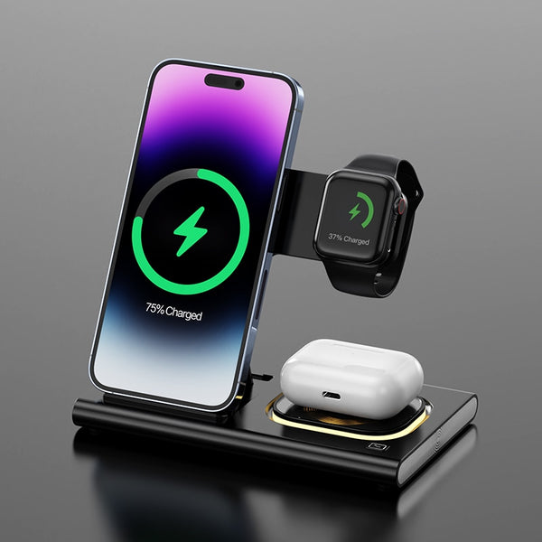 100W 3 In 1 Wireless Charger Stand