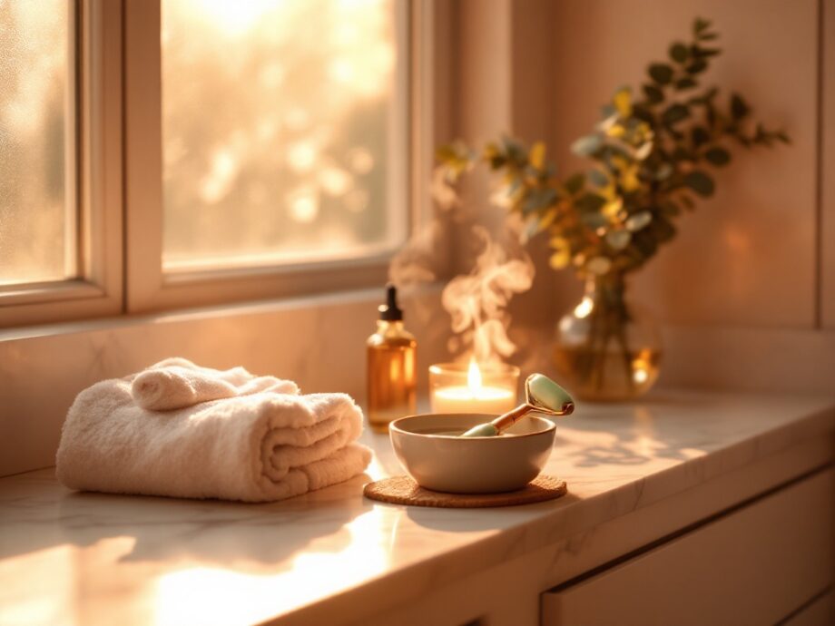 at home spa routine for glowing skin